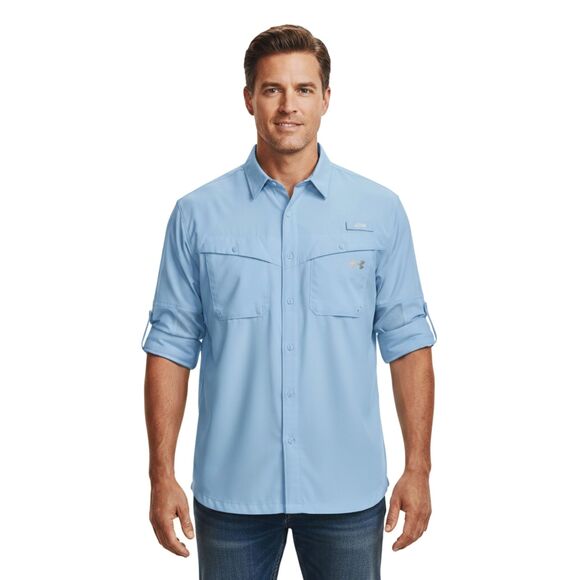 Under Armour Blue Tide Chaser Fishing Shirt Men's - Large - Picture 1 of 10